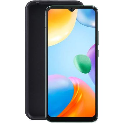 Mobigear Colors POCO C40 Hülle Flexibles TPU Backcover - Schwarz