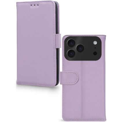 Mobilize Premium Gelly iPhone 17 Pro Hülle Klapphülle Geldbörse - Lila