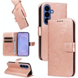 Mobigear Butterfly Samsung Galaxy S26 Plus Hülle Klapphülle Geldbörse - Roségold