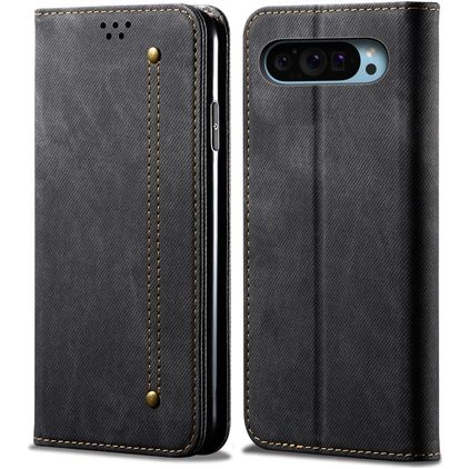 Mobigear Ranch Google Pixel 9 Hülle Klapphülle Geldbörse - Schwarz