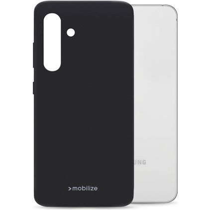 Mobilize Rubber Gelly Samsung Galaxy S24 FE Hülle Flexibles TPU Backcover - Schwarz