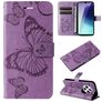 Mobigear Butterfly Xiaomi Redmi 14C Hülle Klapphülle Geldbörse - Lila