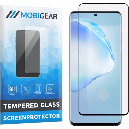 Mobigear Premium Samsung Galaxy S20 Panzerglas Gehärtetes Glas Displayschutz - Hüllenfreundlich - Schwarz