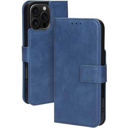 Mobiparts Classic Wallet MagSafe iPhone 16 Pro Max MagSafe Hülle Klapphülle Geldbörse - Steel Blue