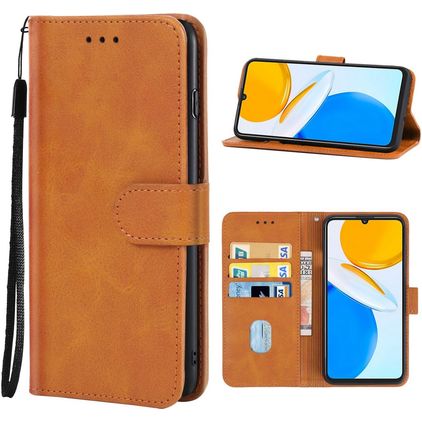 Mobigear Wallet HONOR X7 Hülle Klapphülle Geldbörse - Braun