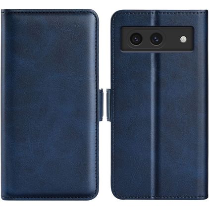 Mobigear Slim Magnet Google Pixel 8a Hülle Klapphülle Geldbörse - Dunkelblau
