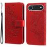 Mobigear Flowers iPhone Air Hülle Klapphülle Geldbörse - Rot