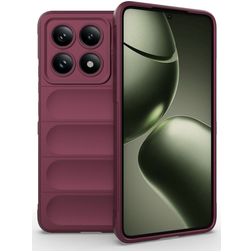 Mobigear Bumpy Xiaomi 14T Hülle Flexibles TPU Backcover - Rot