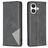 Mobigear Rhombus Slim iPhone 17 Hülle Klapphülle - Schwarz
