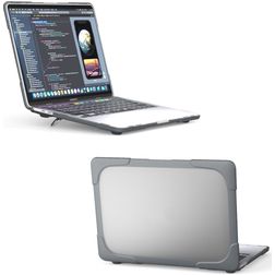 Mobigear Shockproof MacBook Pro 13 Zoll (2016-2023) Hardcase Hülle MacBook Case - Grau - Model A1706 / A1708 / A1989 / A2159 / A2289 / A2251 / A2338