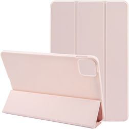 Mobigear Tri-Fold Gel iPad Pro 11 Zoll (2024) Hülle TPU,Kunstleder Klapphülle - Pink