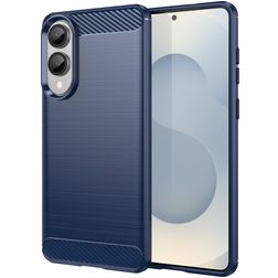 Mobigear Brushed Slim Samsung Galaxy S25 Edge Hülle Flexibles TPU Backcover - Blau