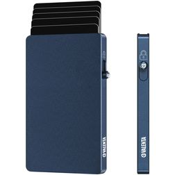 Valenta Cardprotector Aluminium Kartenetui - 7 Karten - MagSafe Kompatibel - Blau