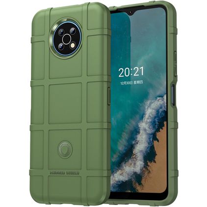 Mobigear Rugged Shield Nokia G50 Hülle Flexibles TPU Backcover Stoßfest - Grün