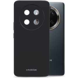 Mobilize Rubber Gelly Honor Magic 7 Hülle Flexibles TPU Backcover - Schwarz