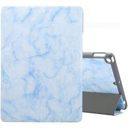 Mobigear Tri-Fold Marble iPad 8 (2020) Hülle Klapphülle + Stifthalter - Blau