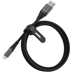 OtterBox Nylon Braided USB-A auf Apple Lightning Kabel MFI 1 m - Schwarz