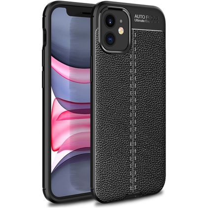Mobigear Luxury iPhone 12 Mini Hülle Flexibles TPU Backcover - Schwarz