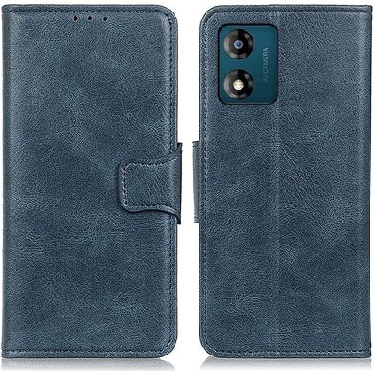 Mobigear Classy Motorola Moto E13 Hülle Klapphülle Geldbörse - Blau