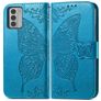 Mobigear Butterfly Nokia G42 Hülle Klapphülle Geldbörse - Blau