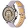 Mobigear Stitched Leder Smartwatch Armband Dornschließe - 22-mm-Universalanschluss - Lila