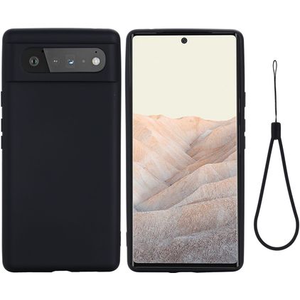 Mobigear Rubber Touch Google Pixel 6 Silikon Hülle Backcover - Schwarz