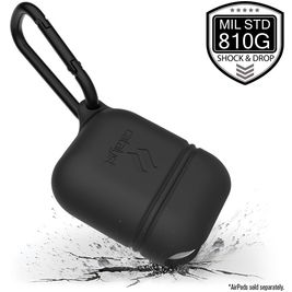 Catalyst Waterproof Apple AirPods 1 Hülle Flexibles Silikon Wasserdicht - Slate Grey