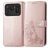 Mobigear Clover Xiaomi Mi 11 Ultra Hülle Klapphülle Geldbörse - Roségold