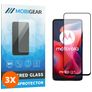 Mobigear Premium Motorola Moto G24 Panzerglas Gehärtetes Glas Displayschutz - Hüllenfreundlich - Schwarz (3er Pack)