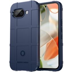 Mobigear Rugged Shield Google Pixel 9a Hülle Flexibles TPU Backcover Stoßfest - Blau
