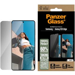 PanzerGlass Ultra-Wide Fit Privacy Samsung Galaxy S25 Edge Gehärtetes Glas Displayschutz Privacy - Hüllenfreundlich - Schwarz