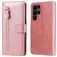 Mobigear Zipper Samsung Galaxy S23 Ultra Hülle Klapphülle Geldbörse - Roségold
