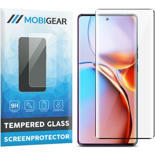 Mobigear Premium Motorola Edge 40 Pro Panzerglas Gehärtetes Glas Displayschutz - Hüllenfreundlich - Schwarz