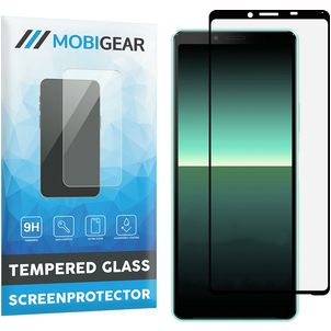 Mobigear Premium Sony Xperia 10 II Panzerglas Gehärtetes Glas Displayschutz - Hüllenfreundlich - Schwarz