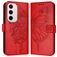Mobigear Butterfly Samsung Galaxy S24 FE Hülle Klapphülle Geldbörse - Rot