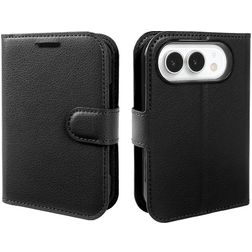 Mobigear Classic iPhone Duo Klapphülle Portemonnaie - Schwarz