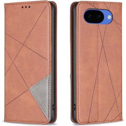 Mobigear Rhombus Slim Google Pixel 10a Hülle Klapphülle - Braun