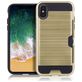 Mobigear Brushed Card iPhone XS Max Hülle Hardcase Backcover Stoßfest mit Kartenhalter - Gold