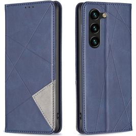 Mobigear Rhombus Slim Samsung Galaxy S23 Plus Hülle Klapphülle - Blau
