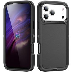 Mobigear Rugged iPhone 17 Pro Hülle Hardcase Backcover Stoßfest - Schwarz