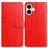 Mobigear Flowers iPhone 17 Hülle Klapphülle Geldbörse - Rot