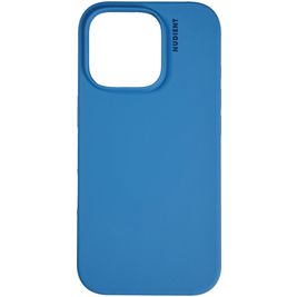Nudient Base iPhone 16 Pro Max Silikon Hülle Backcover - Vibrant Blue