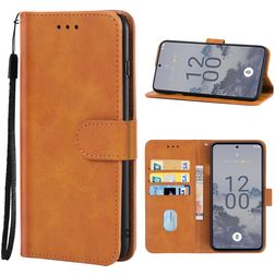 Mobigear Wallet Nokia X30 Hülle Klapphülle Geldbörse - Braun