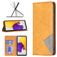 Mobigear Rhombus Slim Samsung Galaxy A73 Hülle Klapphülle - Cognac