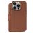Decoded Detachable Wallet iPhone 16 Pro MagSafe Hülle Echtleder 2in1 Klapphülle (herausnehmbar) Portemonnaie - Tan