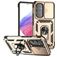 Mobigear Armor Ring Cam Slide Samsung Galaxy A54 Hülle Hardcase Backcover Stoßfest mit Ringhalter und Kamera Slider - Gold