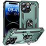 Mobigear Armor Ring iPhone 16 Pro Max Hülle Hardcase Backcover Stoßfest mit Ringhalter - Grün