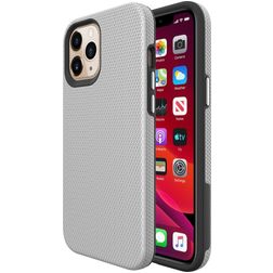 Mobigear Antislip iPhone 12 Pro Max Hülle Hardcase Backcover Stoßfest - Silber