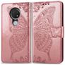 Mobigear Butterfly Nokia 7.2 Hülle Klapphülle Geldbörse - Roségold