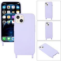 Mobigear Lanyard iPhone 14 Silikon Handykette - Lila